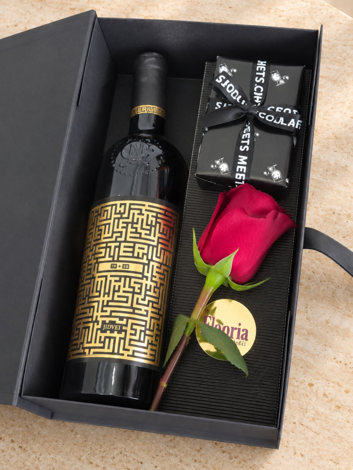 Cadou vin Mysterium si praline
