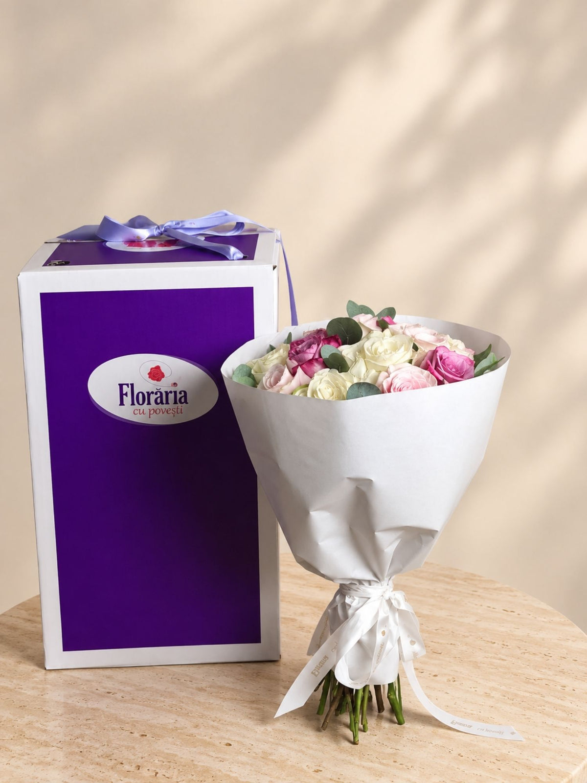 Buchet 11 Trandafiri Pastel