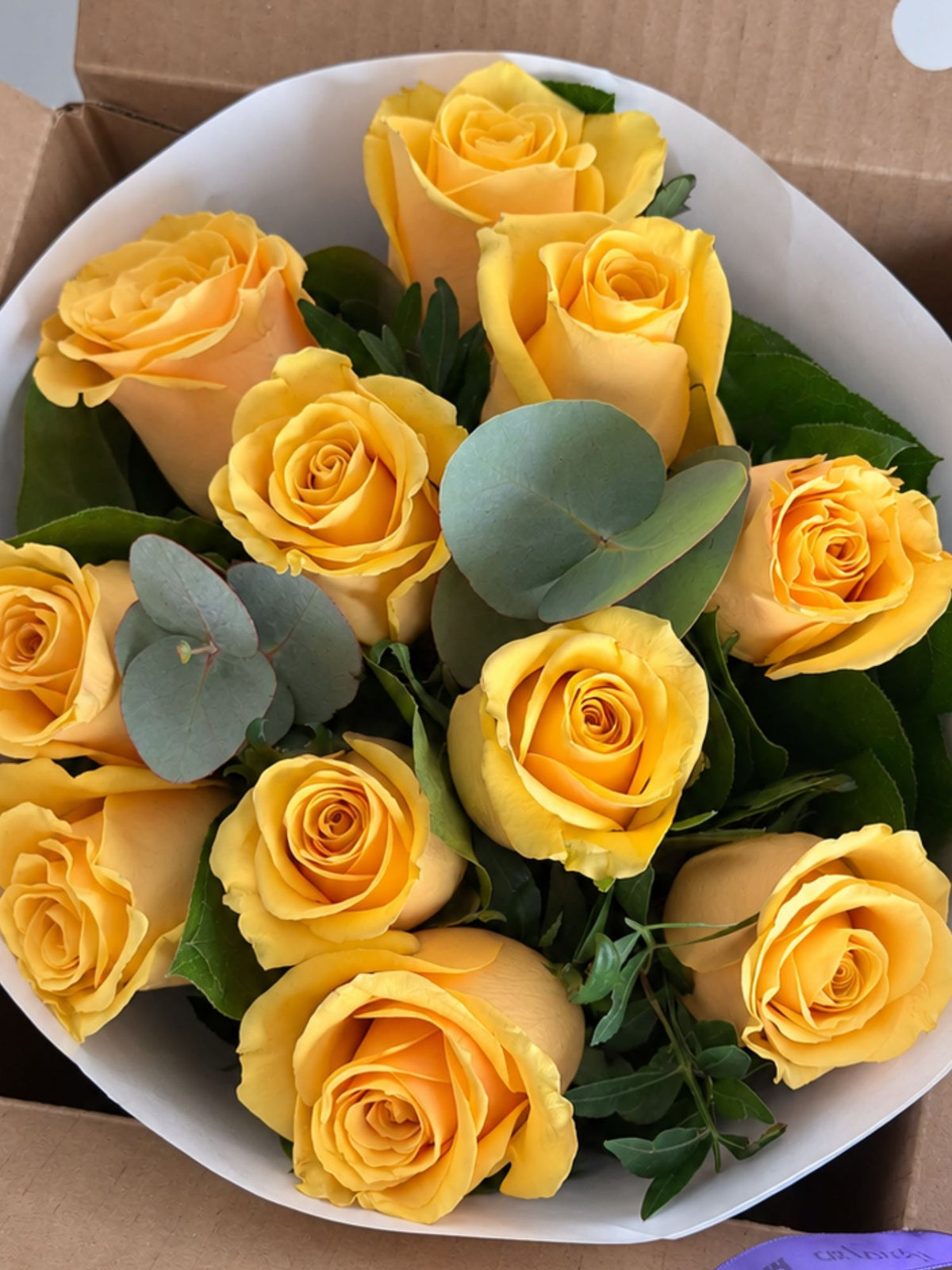 Buchet 11 Trandafiri Galbeni
