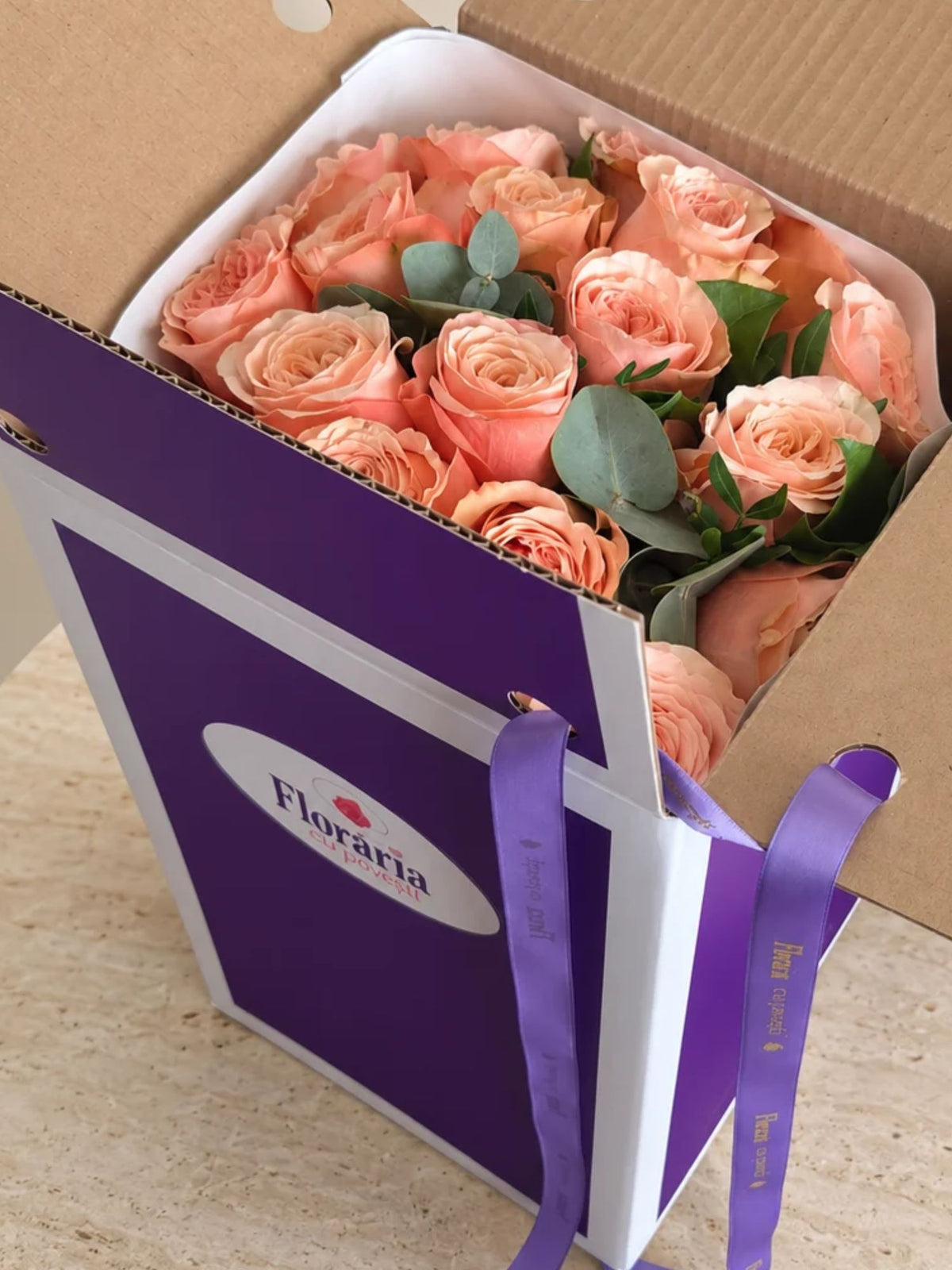 Buchet 19 Trandafiri Portocalii