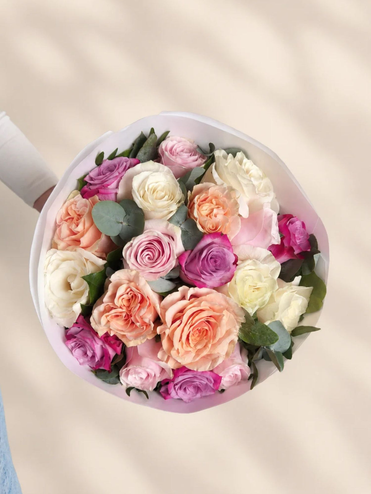 Buchet 19 Trandafiri Pastel