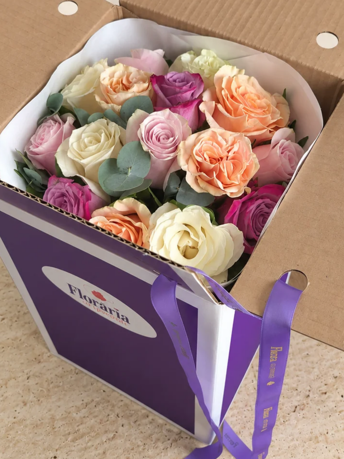 Buchet 19 Trandafiri Pastel