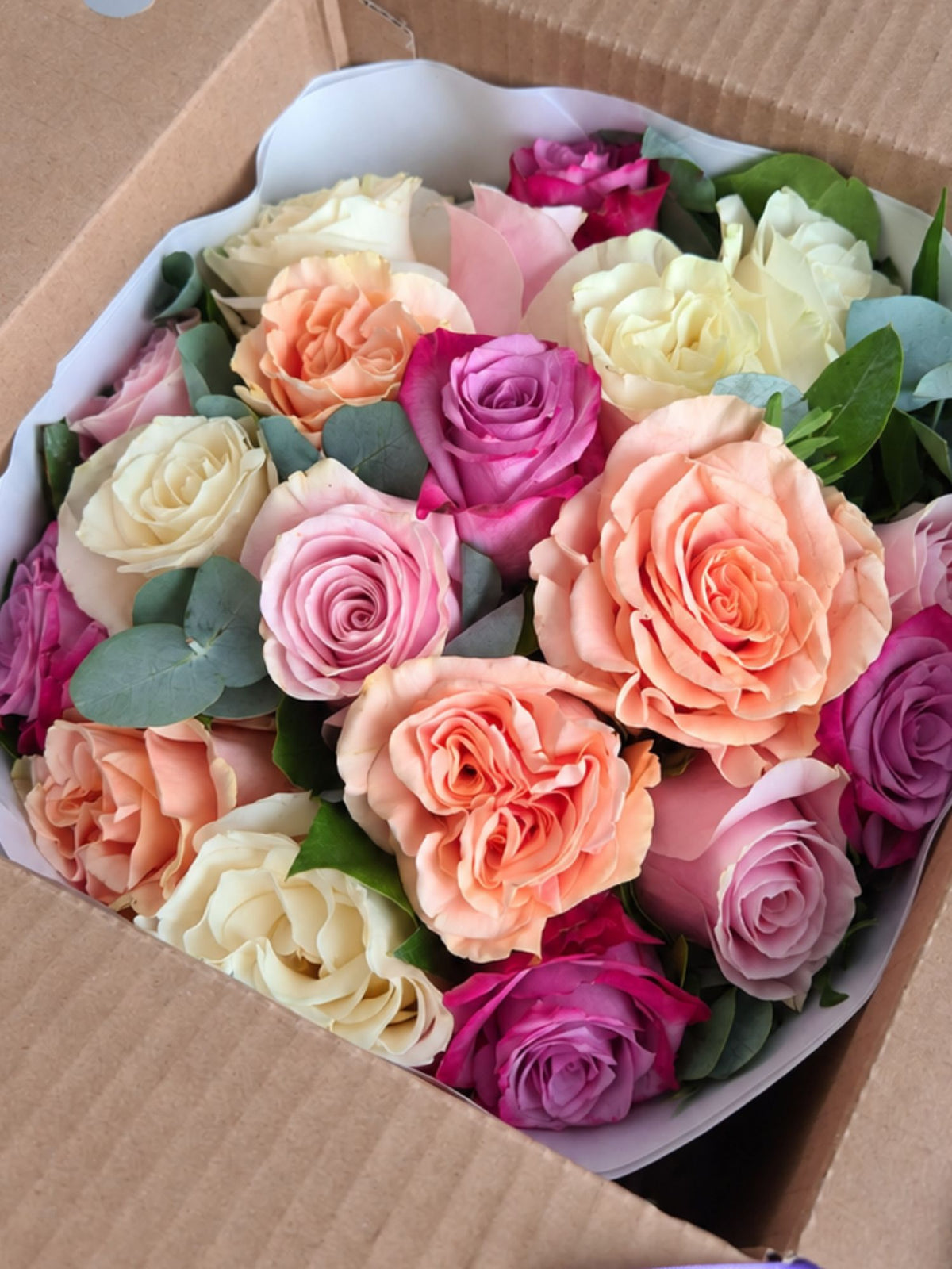 Buchet 19 Trandafiri Pastel