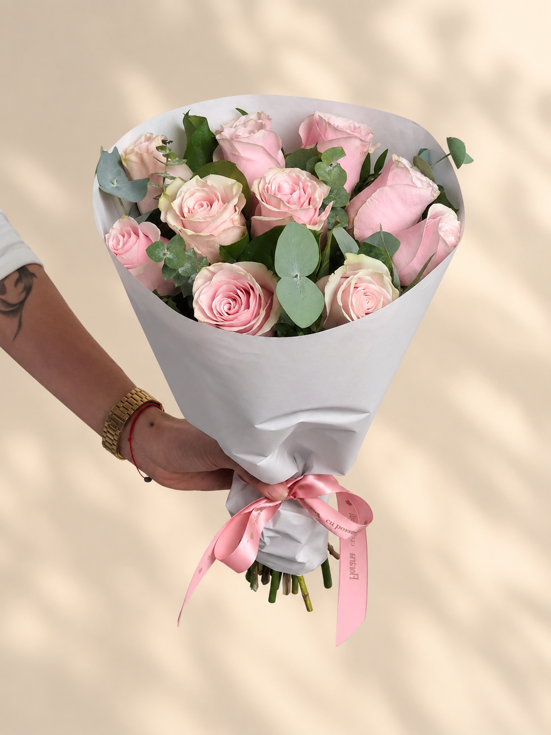 Buchet 11 Trandafiri Roz
