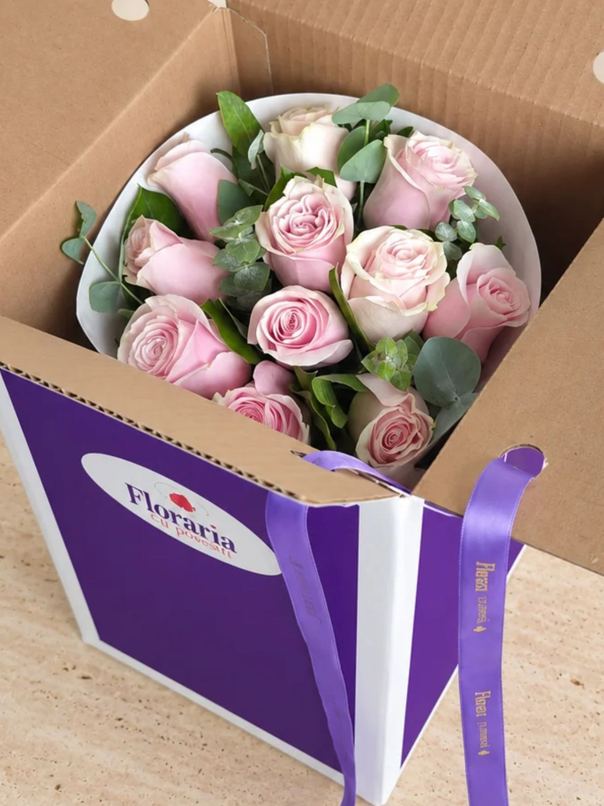 Buchet 11 Trandafiri Roz