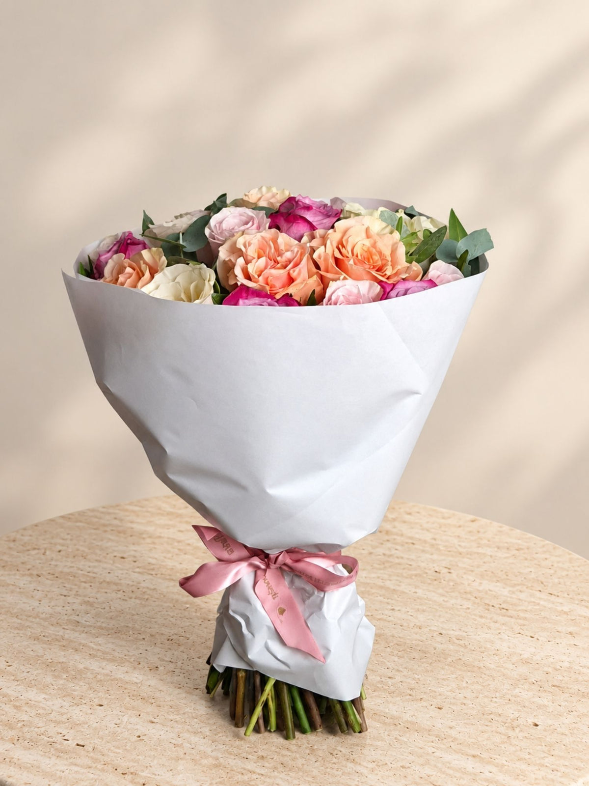 Buchet 23 trandafiri pastel