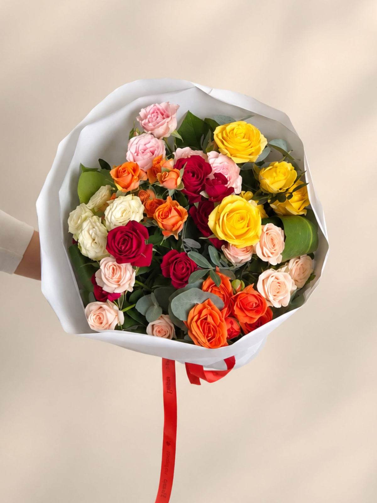 Buchet 9 miniroze asortate