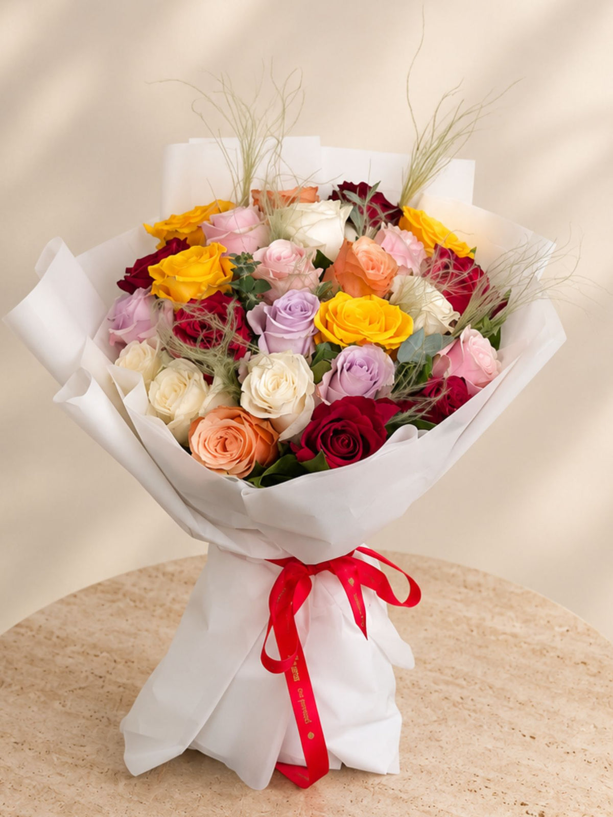 Flower bag cu 25 trandafiri asortati