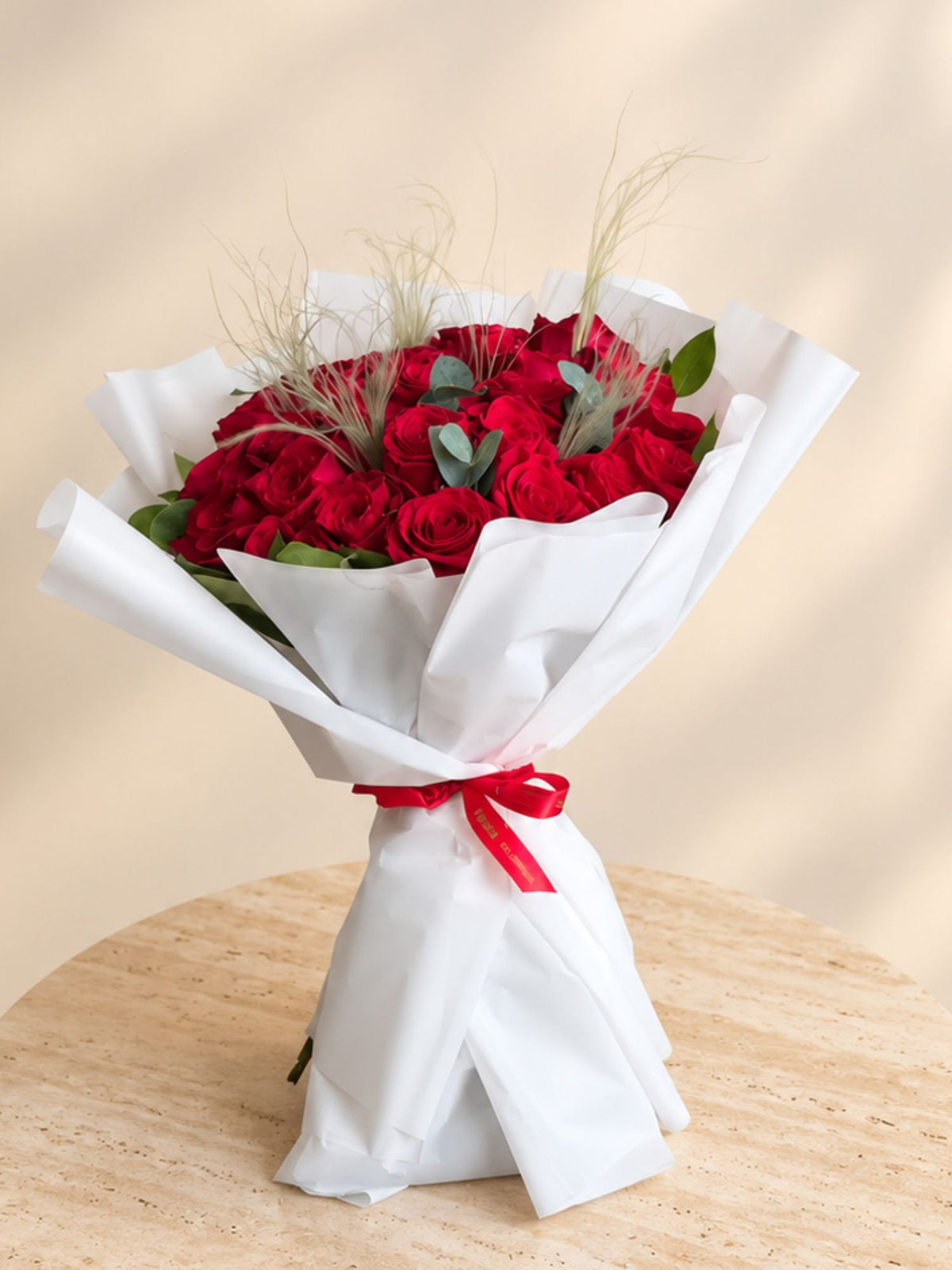 Flower bag cu 25 trandafiri rosii
