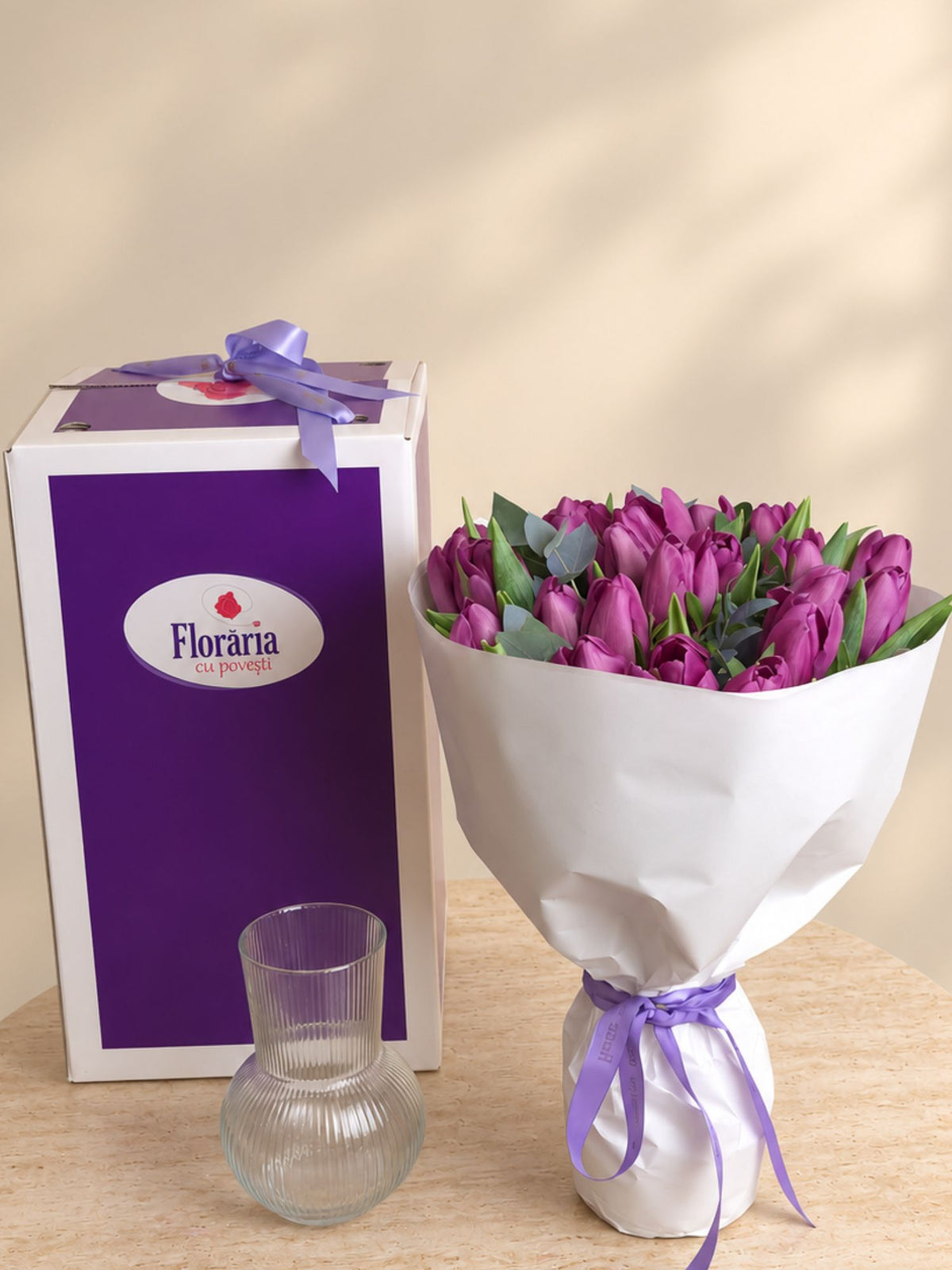 Buchet 25 lalele mov