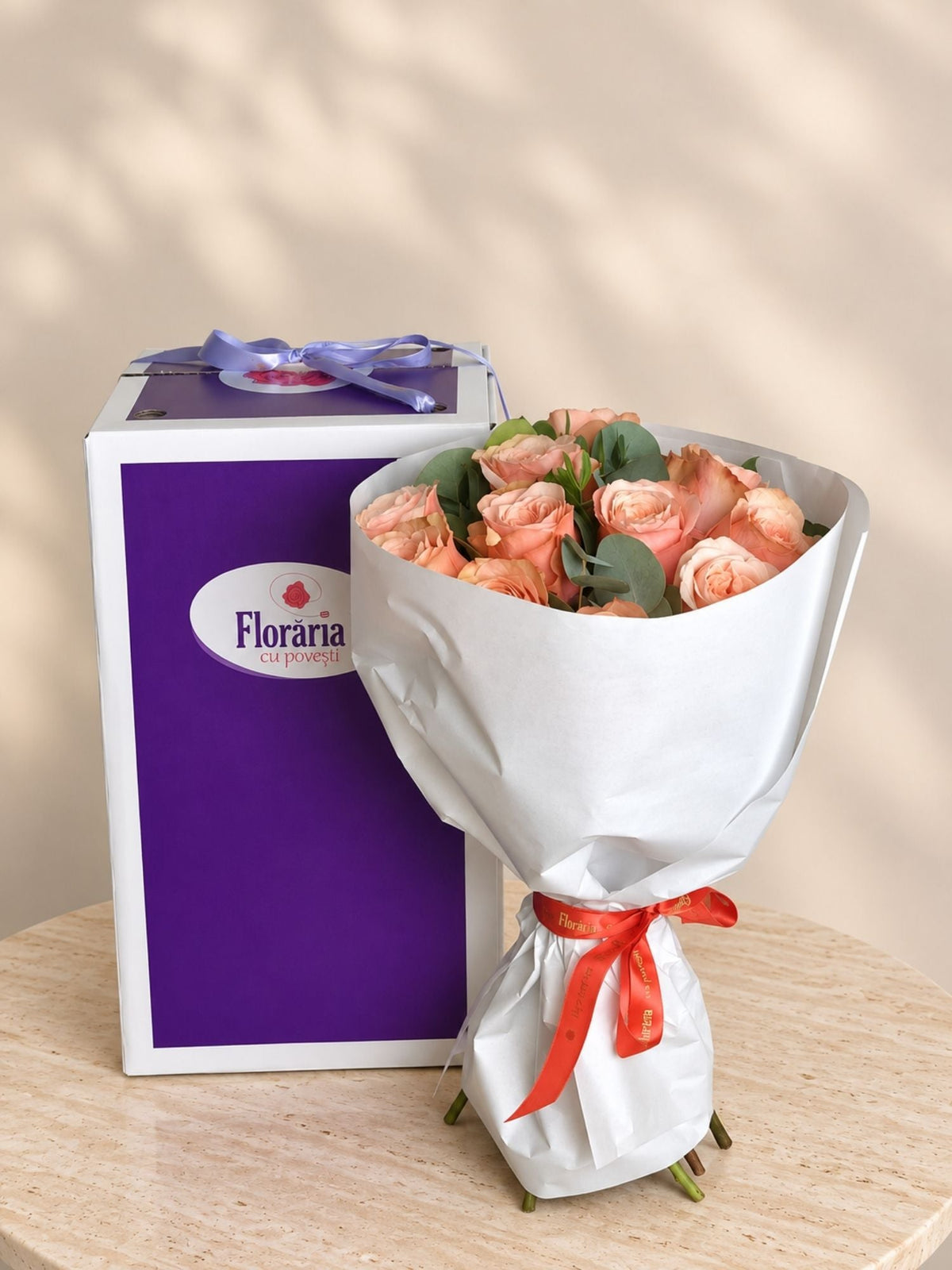 Buchet 11 Trandafiri Portocalii - Floraria cu Povesti