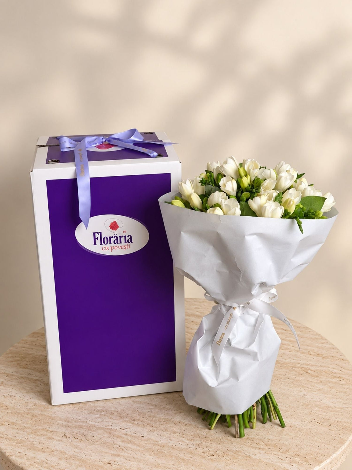 Buchet 25 Frezii Albe - Floraria cu Povesti
