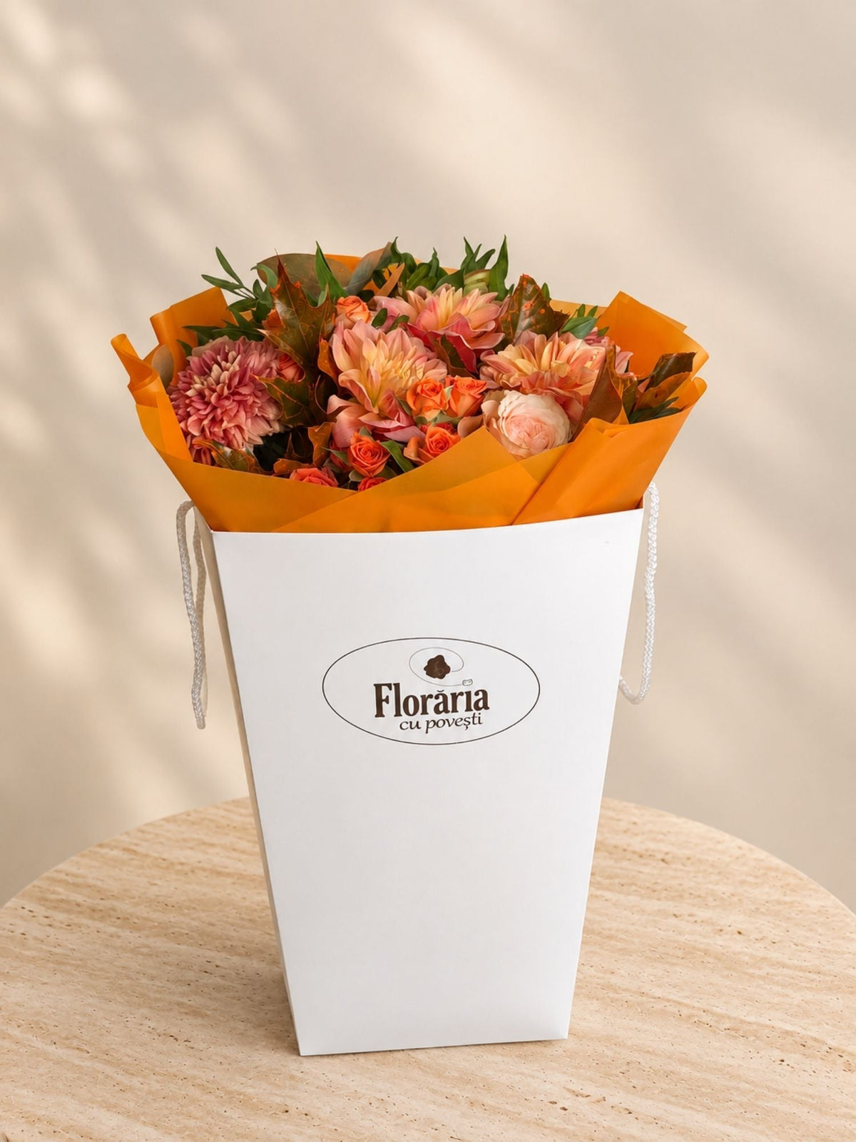 Buchet Sunset Coral - Floraria cu Povesti