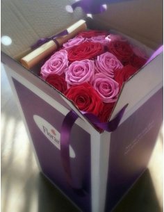 Buchet 19 trandafiri rosii si roz 2