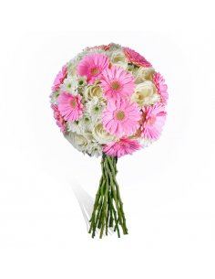 Buchet trandafiri albi