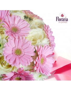 Buchet trandafiri albi 2