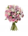 SPECIALS - Buchet 33 trandafiri albi, roz si lila