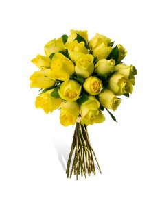 Buchet 19 trandafiri galbeni 