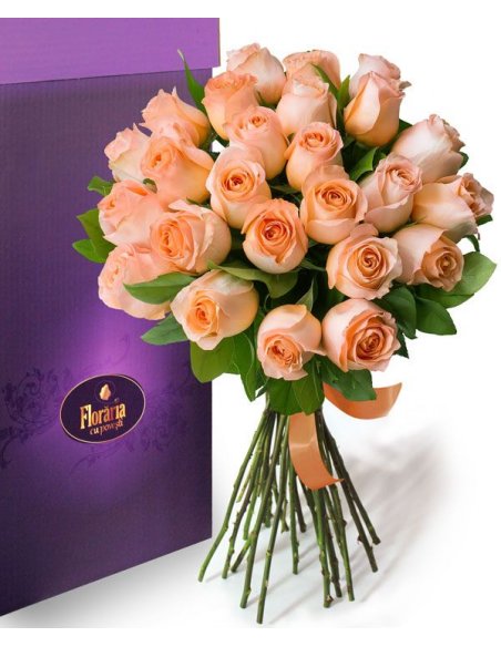 Colectia de Lux - Buchet 23 trandafiri coral