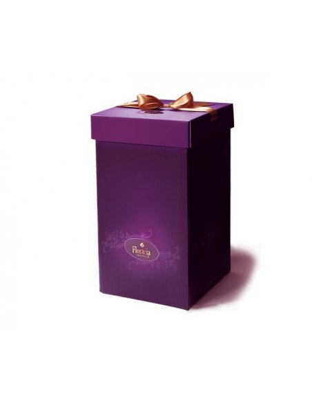 Buchet trandafiri albi si orhidee vanda mov - Colectia de Lux