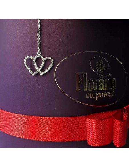 Colectia en Vogue - Cutie cu 25 trandafiri rosii