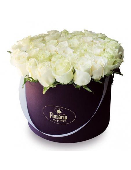 Colectia en Vogue - Cutie mare cu trandafiri albi