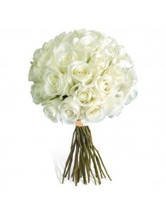 Buchet 33 trandafiri albi Floraria cu Povesti