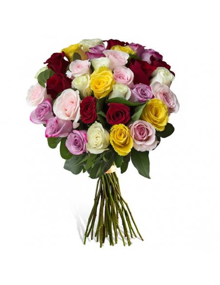 Buchet 33 trandafiri asortati