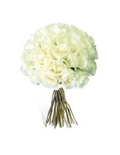 Buchet 35 trandafiri albi