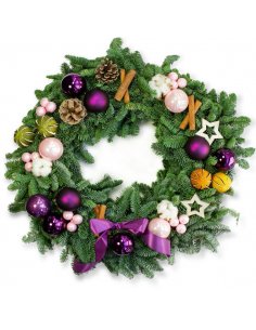 Coronita de Craciun cu decor mov