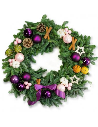 Coronita de Craciun cu decor mov