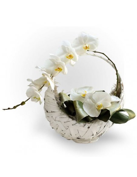 Aranjament Special - Cos cu flori albe