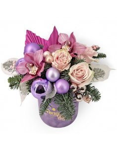 Colectia de Catifea - Cutie de sarbatoare cu decor lila