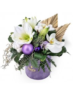 Colectia de Catifea - Cutie de sarbatoare cu decor alb