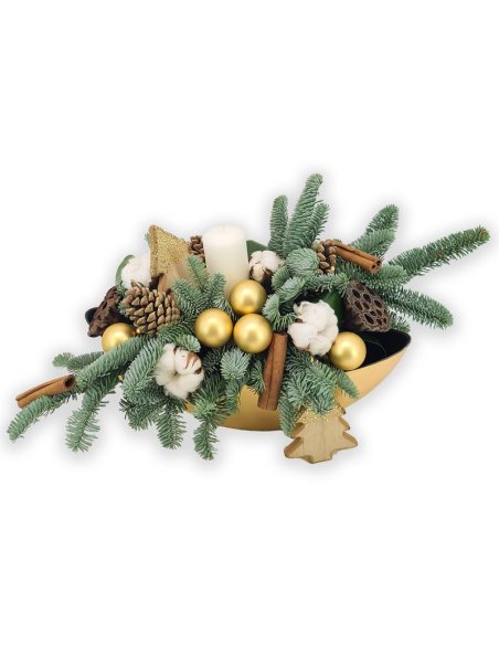 Aranjament Special de sarbatori in vas auriu