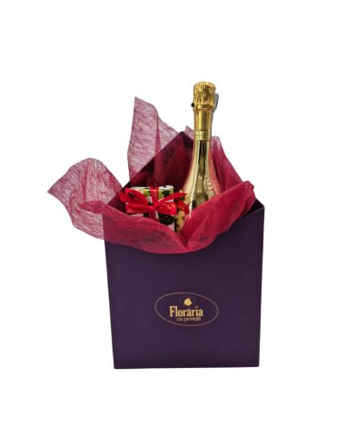 Cutie cu Sampanie si praline belgiene