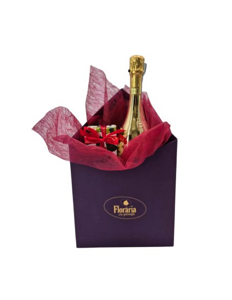 Cutie cu Sampanie si praline belgiene