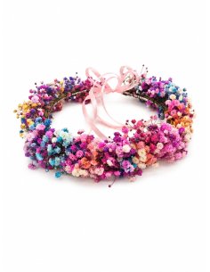 Coroniță multicolora din gypsophila