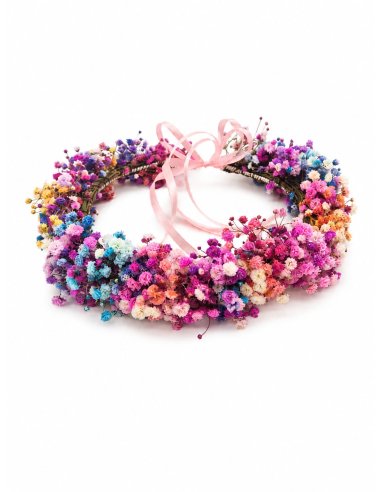 Coroniță multicolora din gypsophila