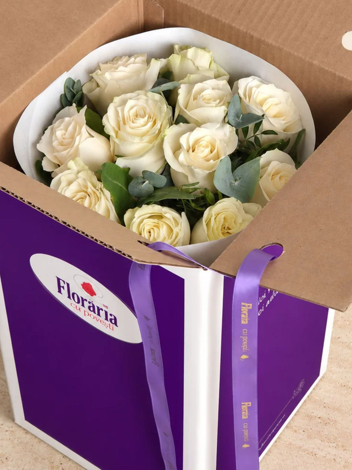 Buchet 11 Trandafiri Albi