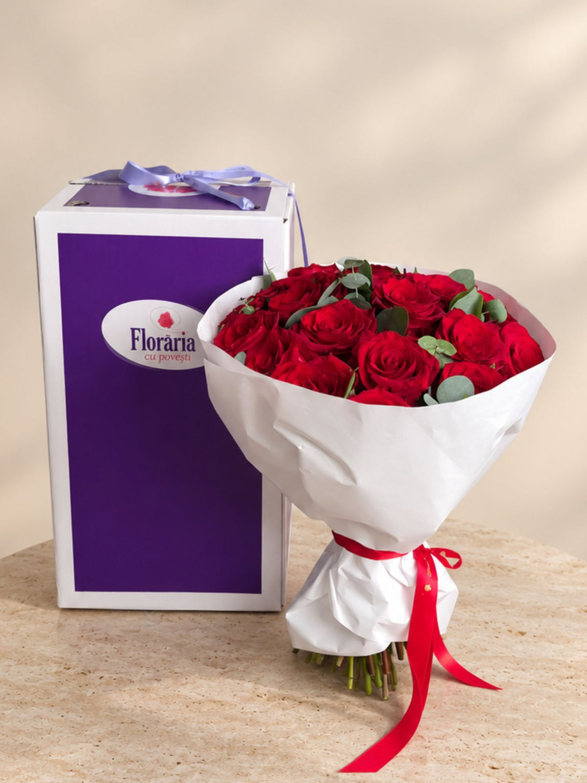 Buchet 21 trandafiri rosii