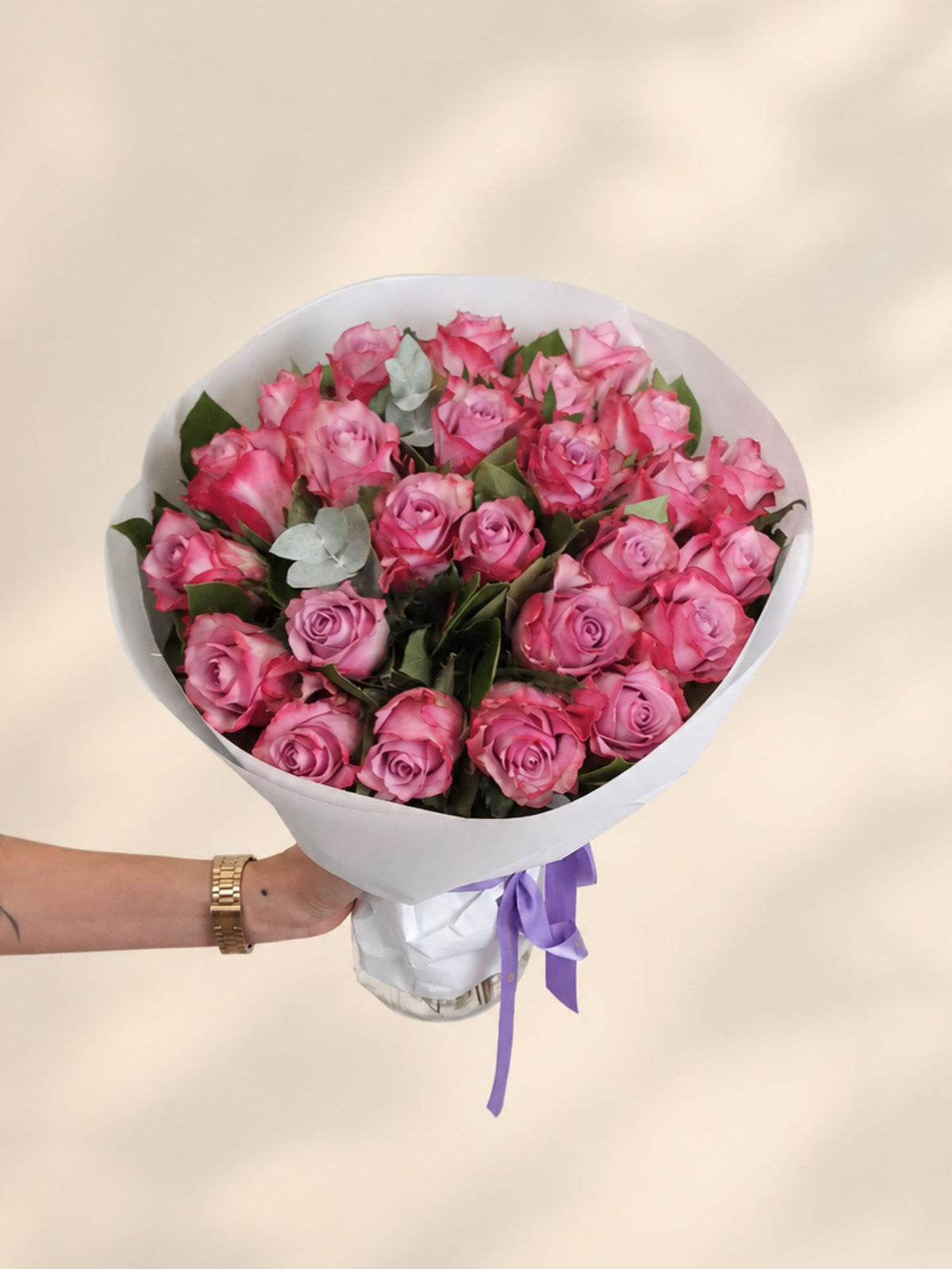 Buchet 23 trandafiri mov