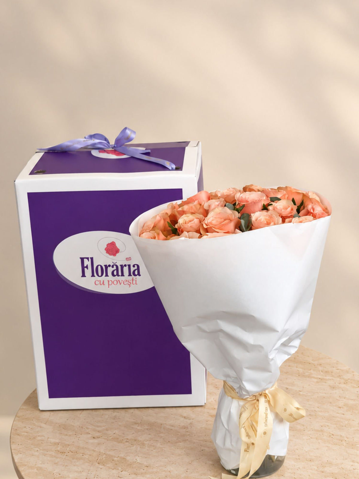 Buchet 25 Trandafiri Portocalii