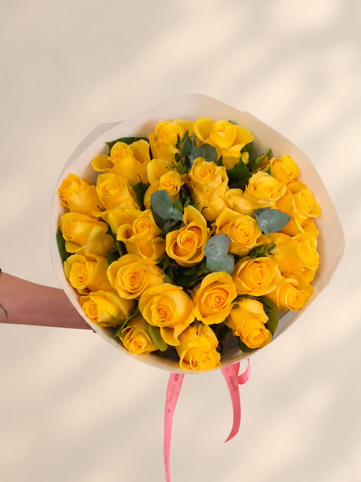 Buchet 25 Trandafiri Galbeni