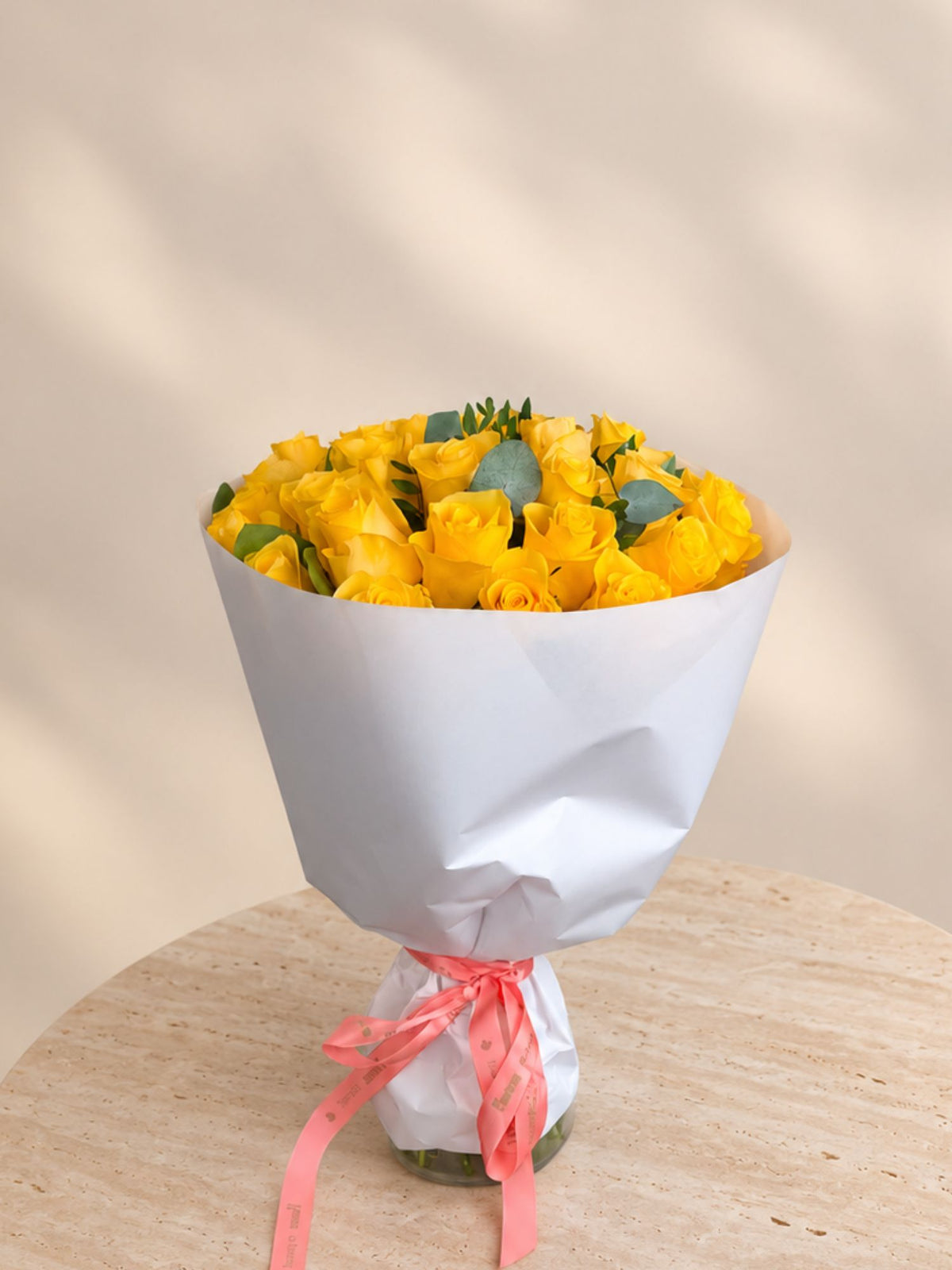 Buchet 25 Trandafiri Galbeni