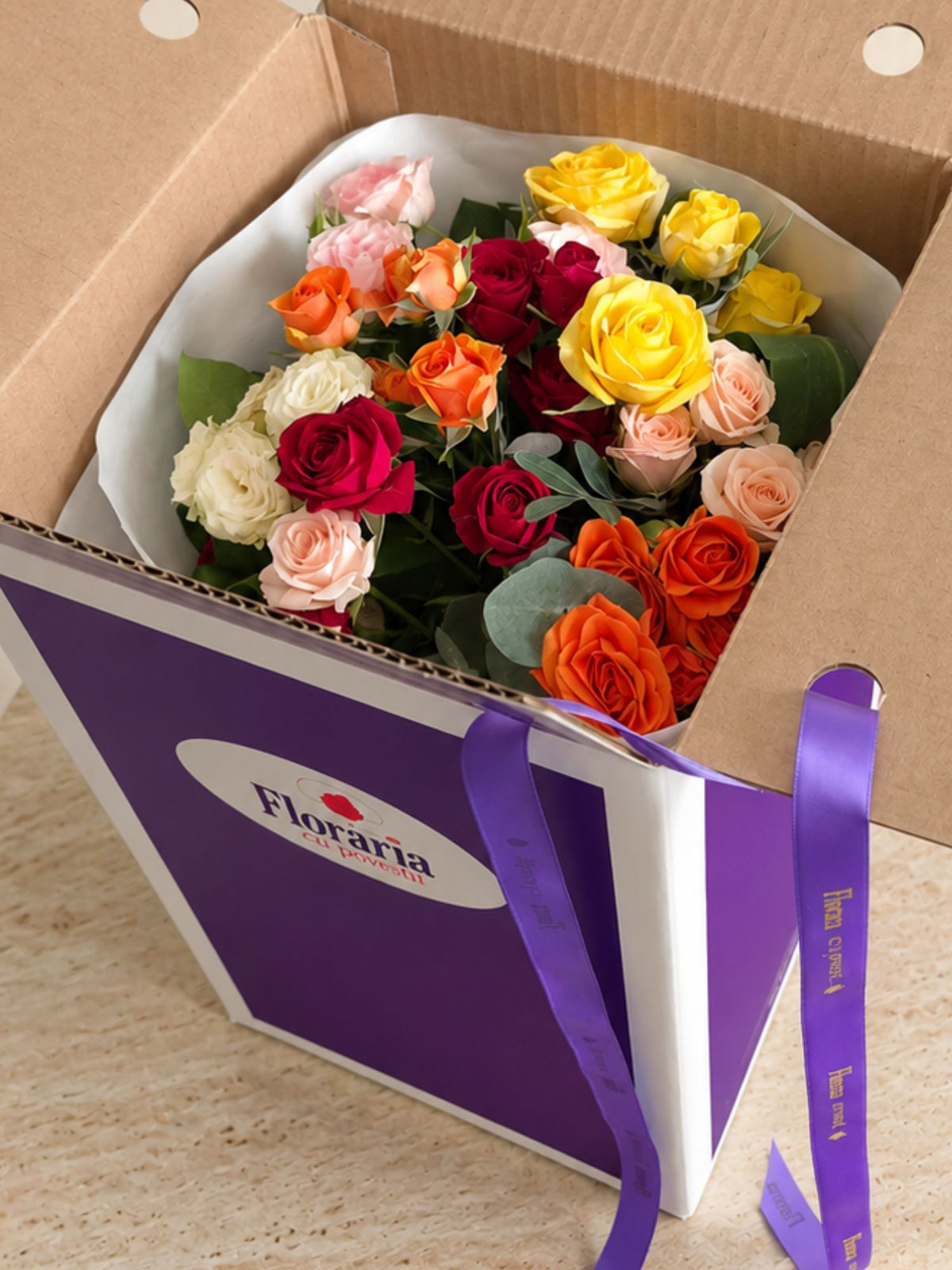 Buchet 9 miniroze asortate