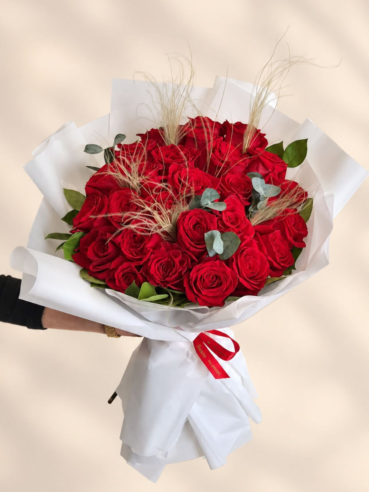 Flower bag cu 25 trandafiri rosii