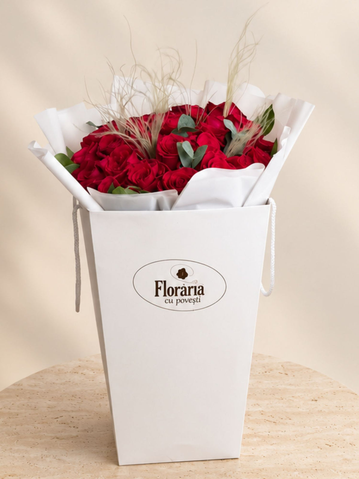 Flower bag cu 25 trandafiri rosii