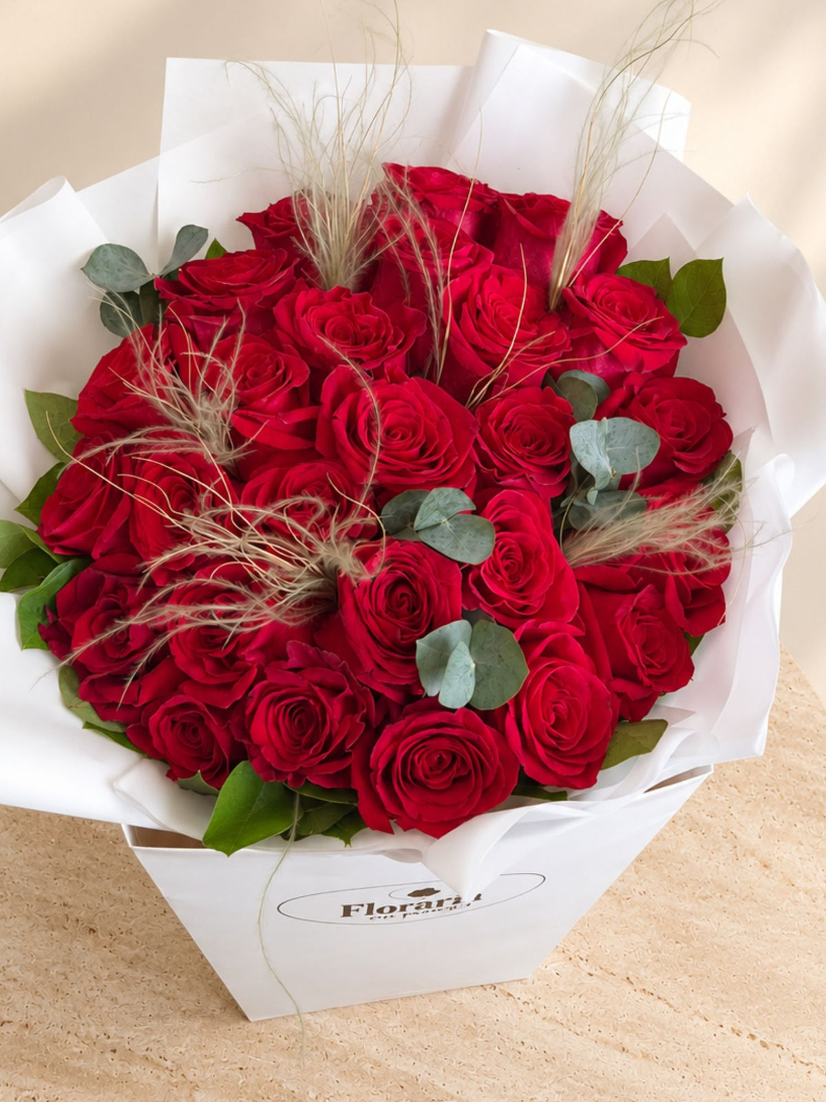 Flower bag cu 25 trandafiri rosii
