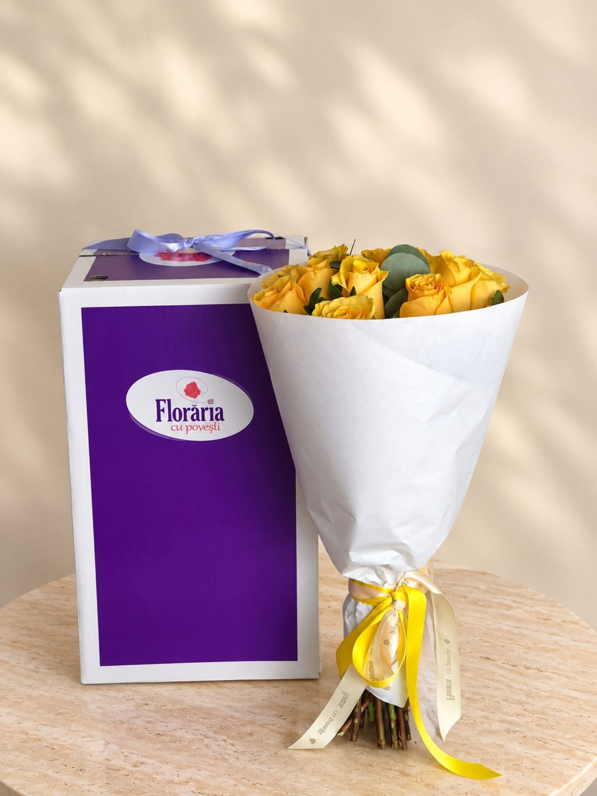 Buchet 11 Trandafiri Galbeni - Floraria cu Povesti